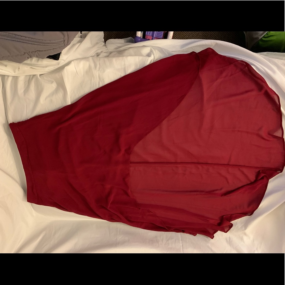 Burgundy skirt